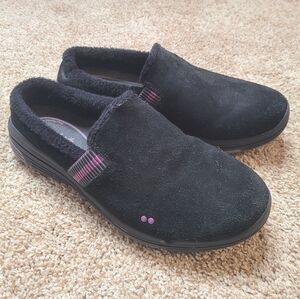 RYKA Alaska Mule Slip On With Arch Support Suede Leather Faux Fur